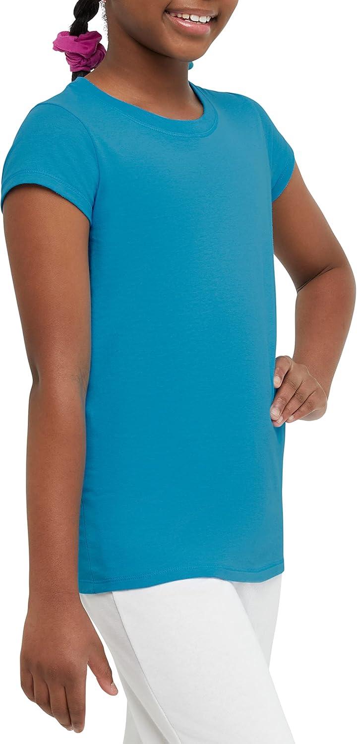 imageHanes Girls Jersey Cotton Tee Pack Of 2Process Blue