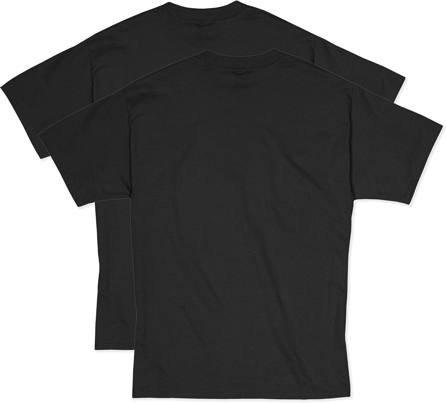 imageHanes Mens Beefyt TShirt Heavyweight Cotton Tee 1 Or 2 Pack Big ampamp TallBlack 2 Pack