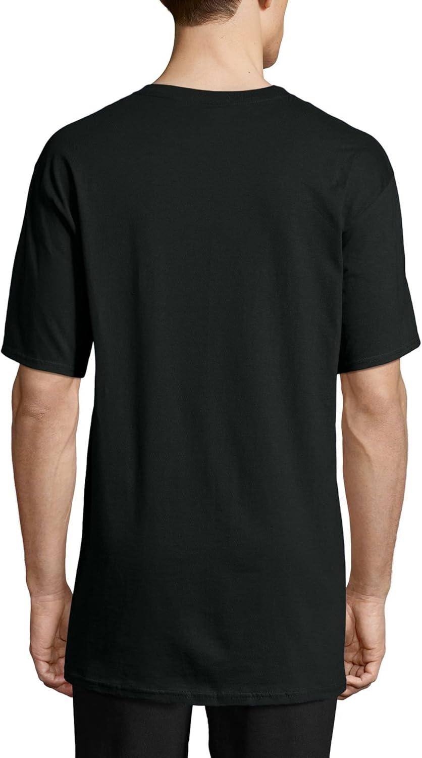 imageHanes Mens Beefyt TShirt Heavyweight Cotton Tee 1 Or 2 Pack Big ampamp TallBlack 2 Pack