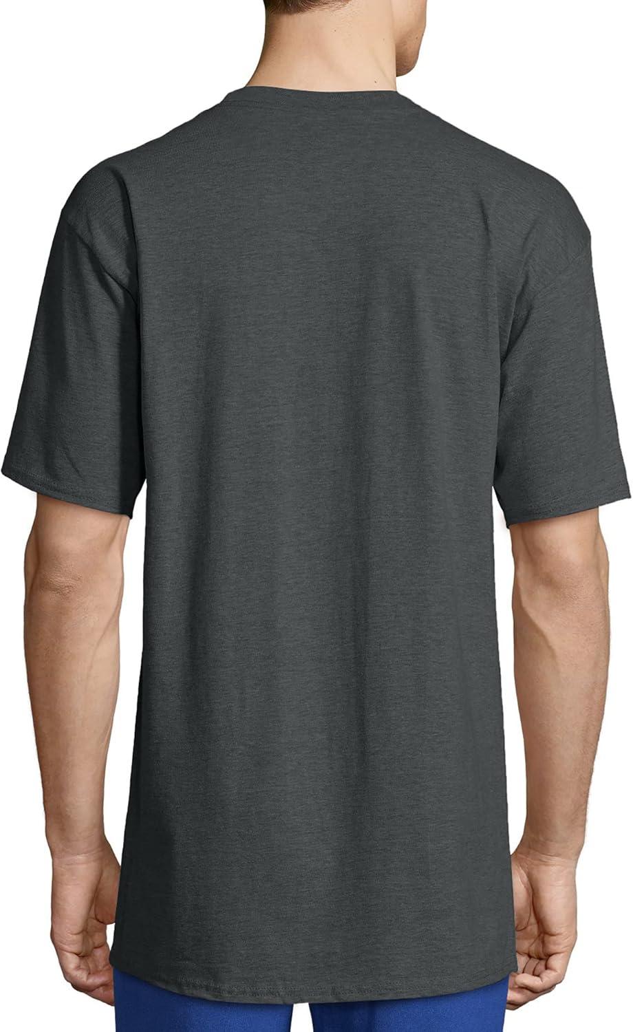 imageHanes Mens Beefyt TShirt Heavyweight Cotton Tee 1 Or 2 Pack Big ampamp TallCharcoal Heather 2 Pack