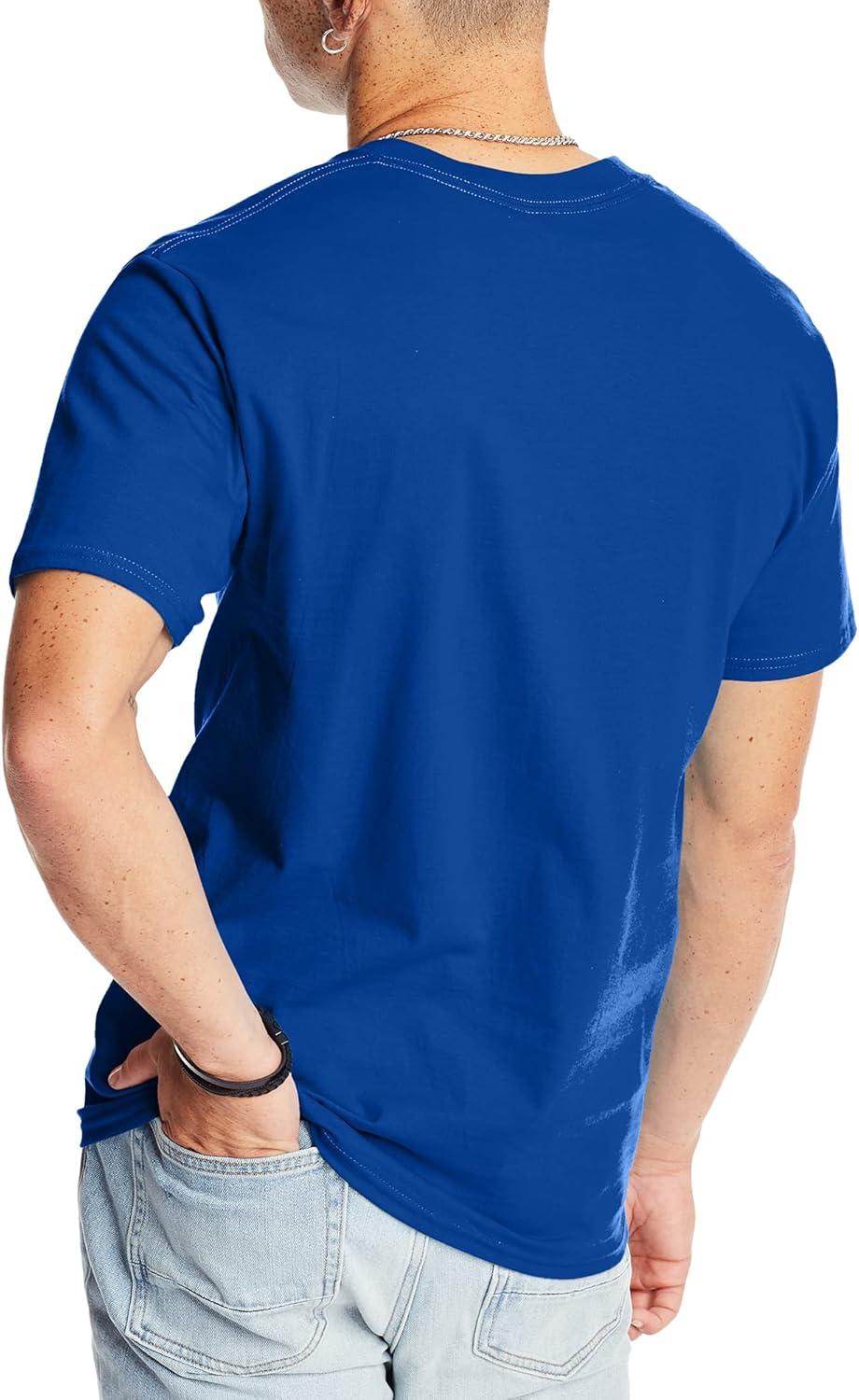 imageHanes Mens Beefyt TShirt Heavyweight Cotton Tee 1 Or 2 Pack Big ampamp TallDeep Royal 1 Pack