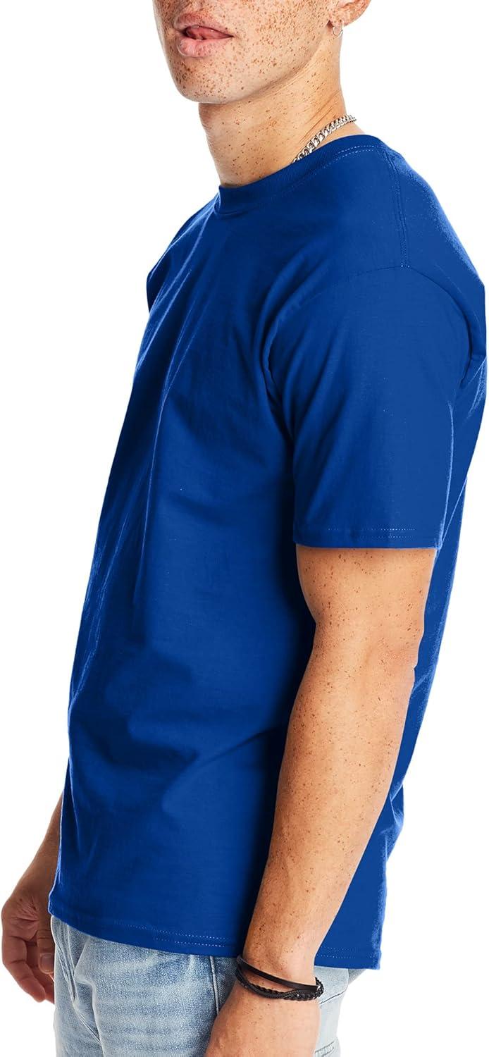 imageHanes Mens Beefyt TShirt Heavyweight Cotton Tee 1 Or 2 Pack Big ampamp TallDeep Royal 1 Pack