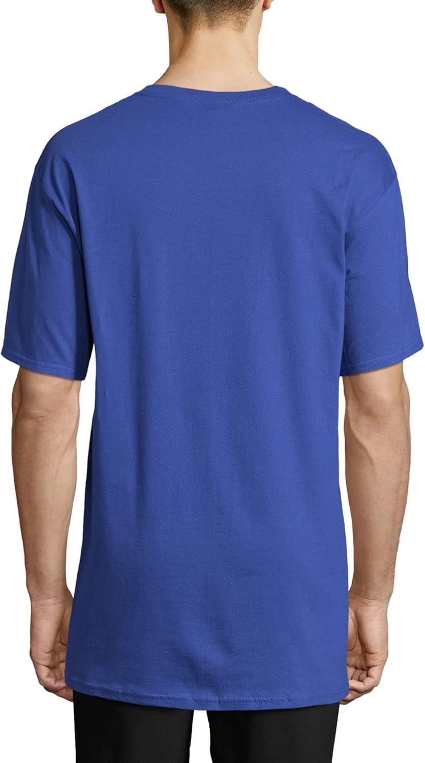 imageHanes Mens Beefyt TShirt Heavyweight Cotton Tee 1 Or 2 Pack Big ampamp TallDeep Royal 2 Pack