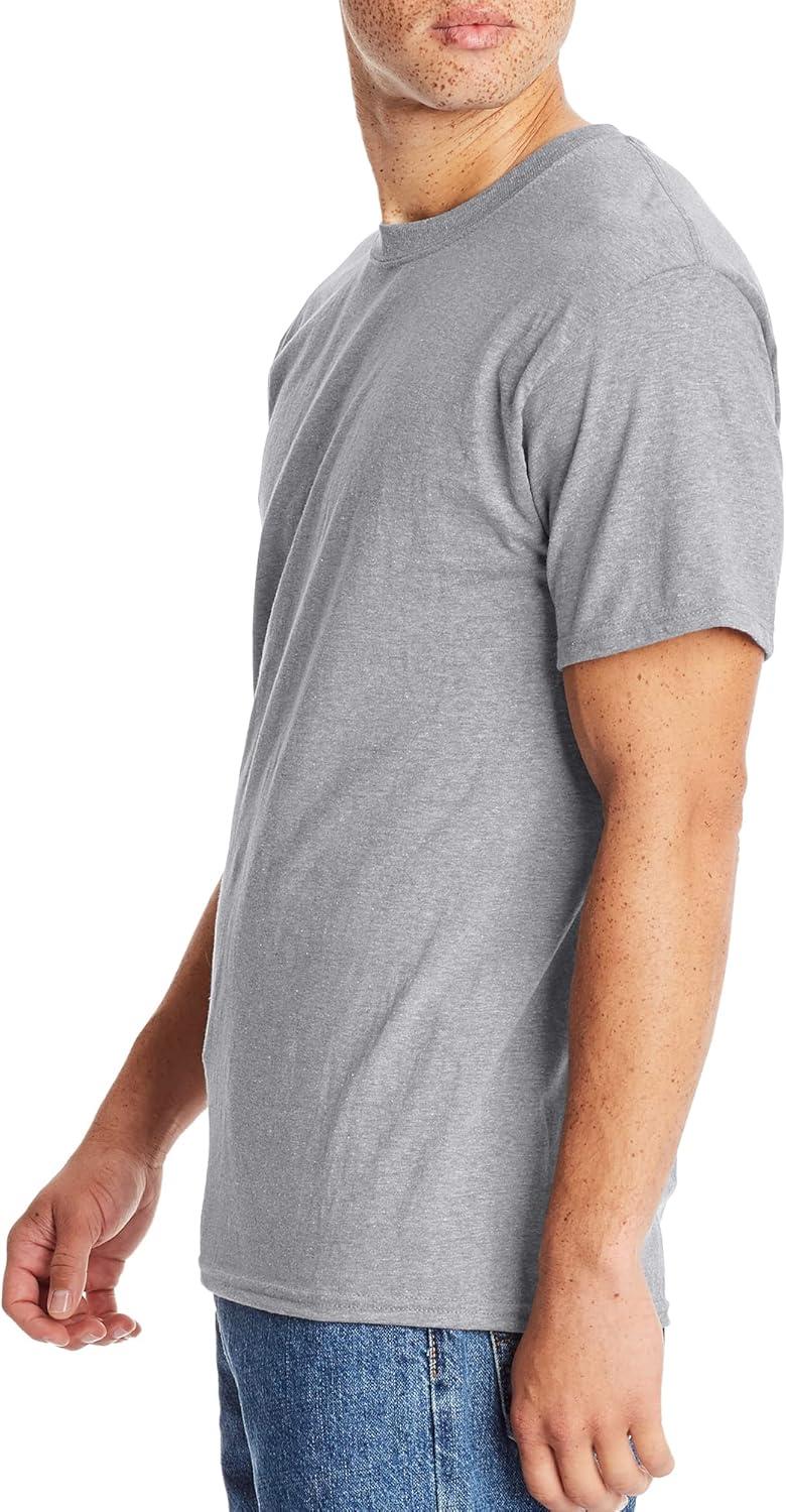 imageHanes Mens Beefyt TShirt Heavyweight Cotton Tee 1 Or 2 Pack Big ampamp TallLight Steel 1 Pack