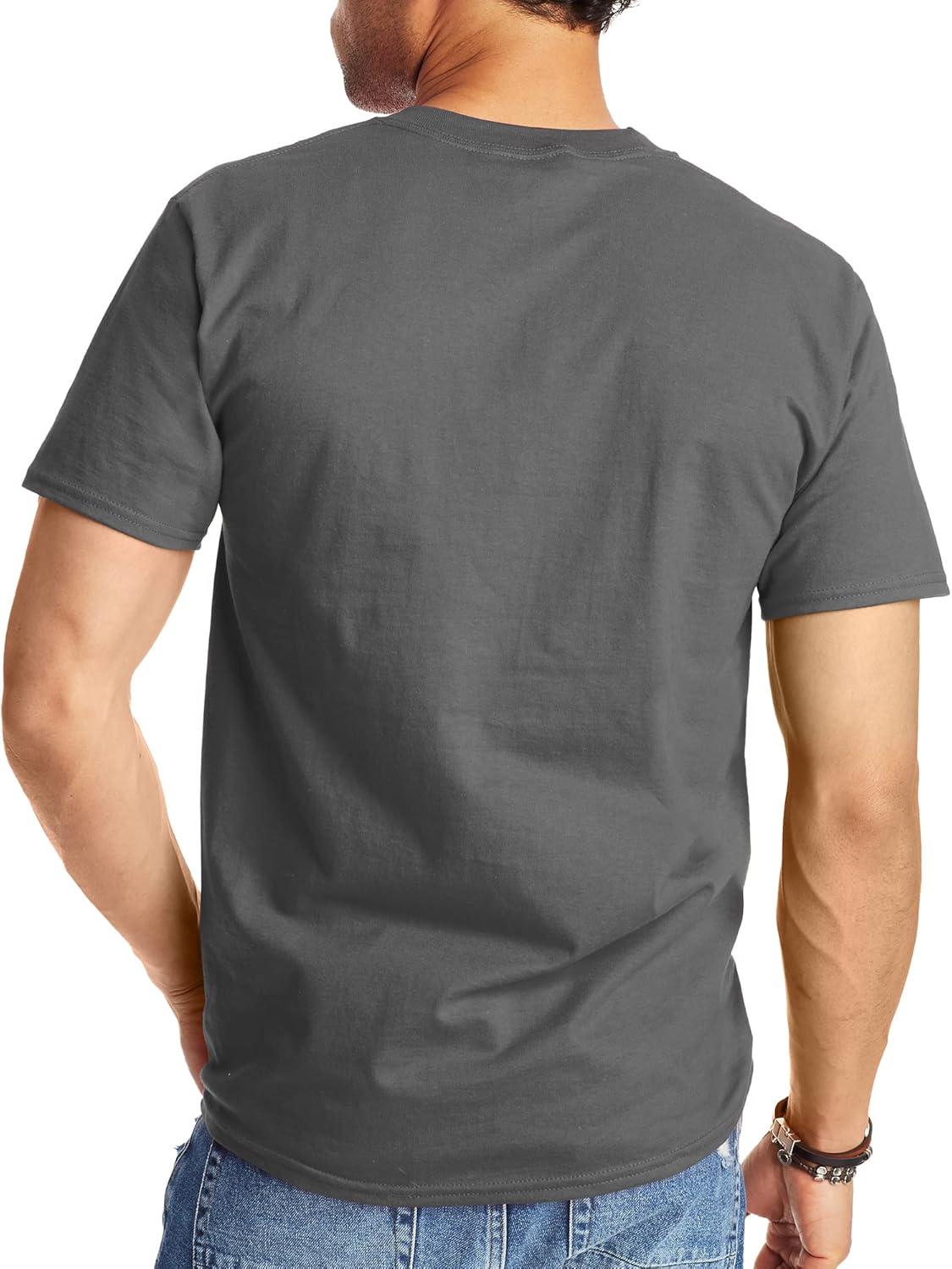imageHanes Mens Beefyt TShirt Heavyweight Cotton Tee 1 Or 2 Pack Big ampamp TallSmoke Gray 1 Pack