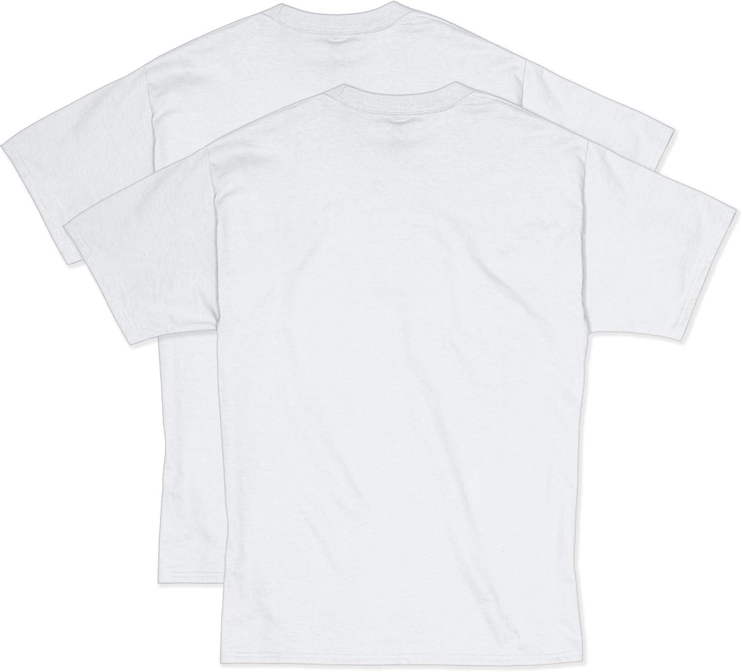 imageHanes Mens Beefyt TShirt Heavyweight Cotton Tee 1 Or 2 Pack Big ampamp TallWhite 2 Pack