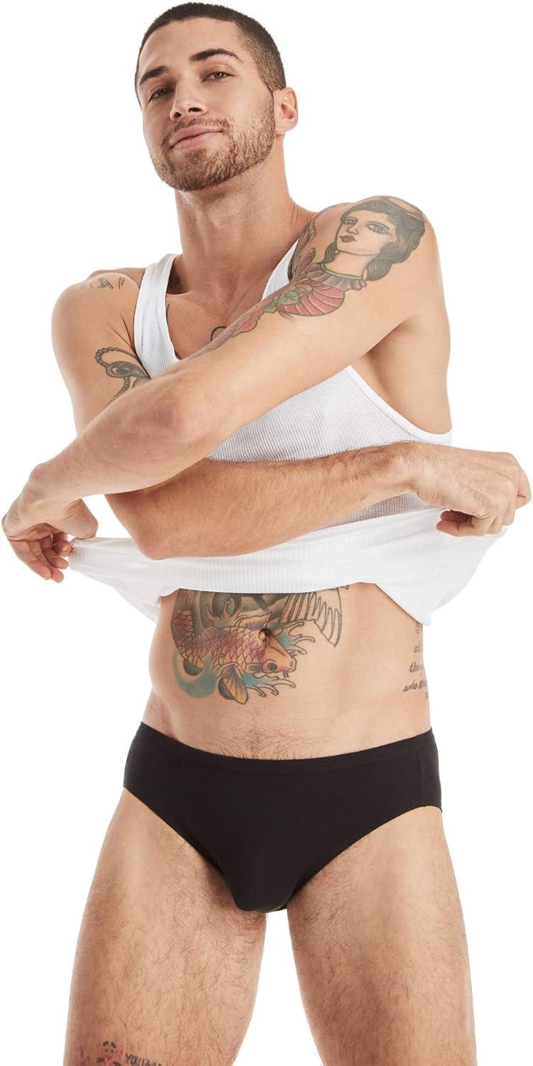 imageHanes Mens Bikini Pack MoistureWicking Stretch Cotton Bikini 6Pack Odor Control Bikini Underwear 6Pack