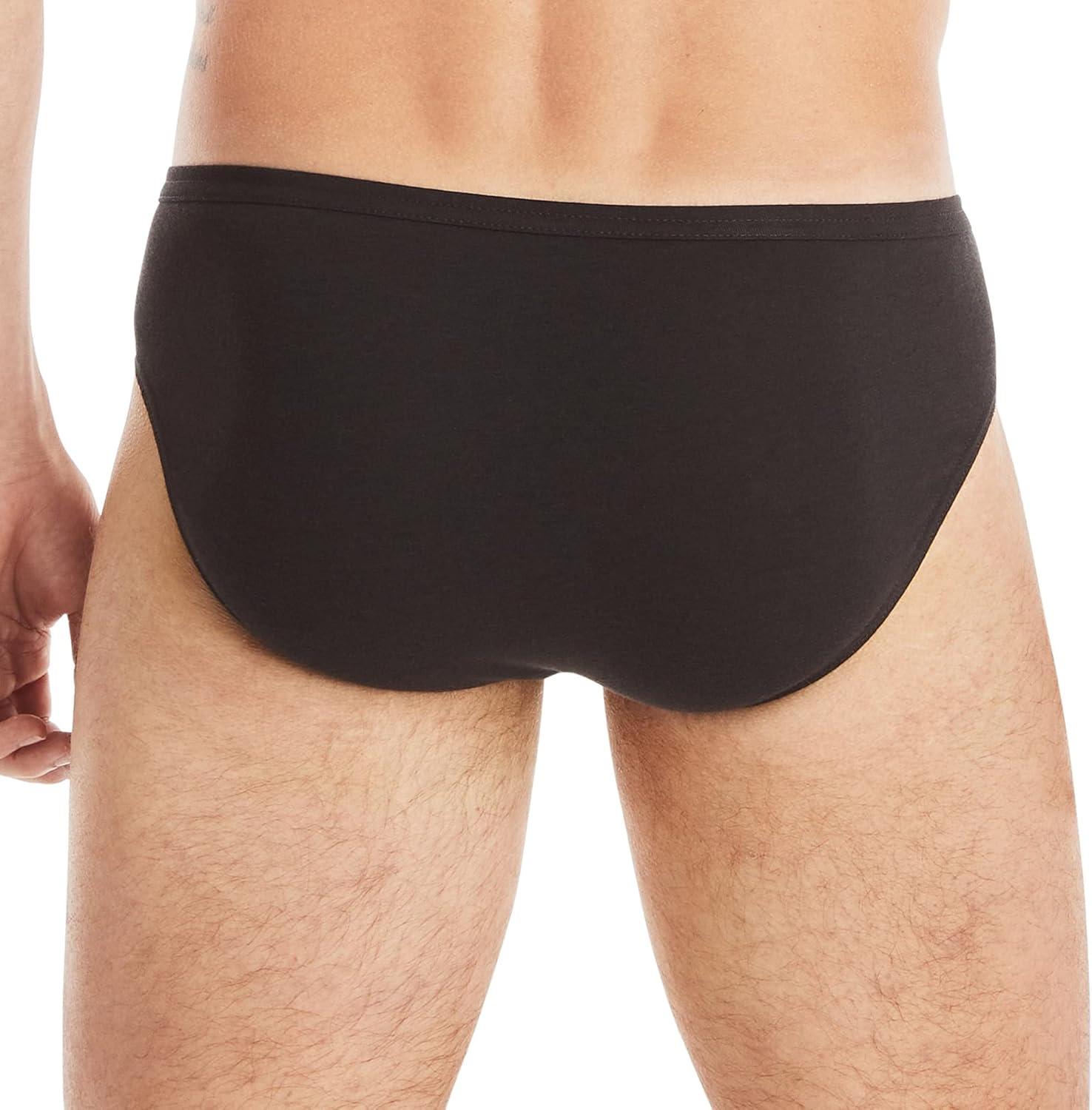 imageHanes Mens Bikini Pack MoistureWicking Stretch Cotton Bikini 6Pack Odor Control Bikini Underwear 6Pack