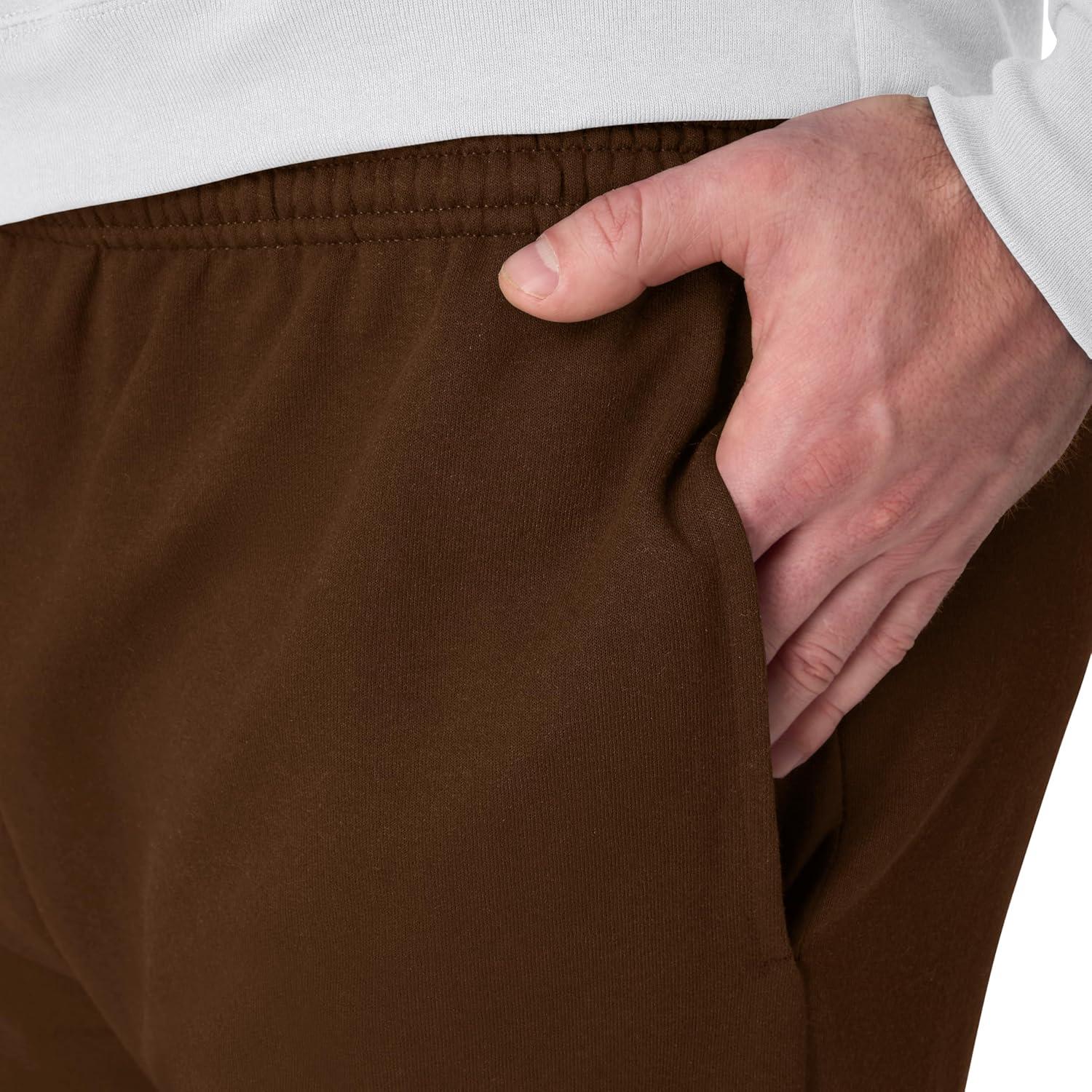 imageHanes Mens EcoSmart Best Sweatpants Athletic Lounge Pants with Cinched Cuffs 1 Or 2 PackArmy Brown