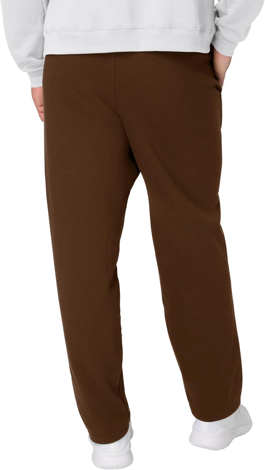 imageHanes Mens EcoSmart Best Sweatpants Athletic Lounge Pants with Cinched Cuffs 1 Or 2 PackArmy Brown