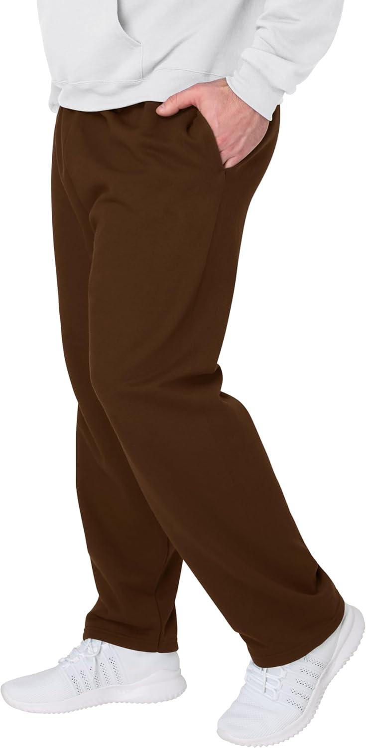imageHanes Mens EcoSmart Best Sweatpants Athletic Lounge Pants with Cinched Cuffs 1 Or 2 PackArmy Brown
