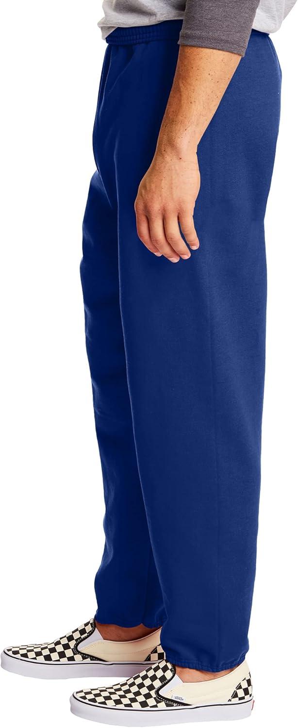 imageHanes Mens EcoSmart Best Sweatpants Athletic Lounge Pants with Cinched Cuffs 1 Or 2 PackDeep Royal 2 Pack