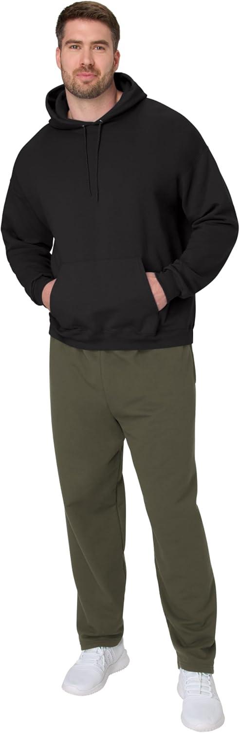 imageHanes Mens EcoSmart Best Sweatpants Athletic Lounge Pants with Cinched Cuffs 1 Or 2 PackFatigue Green