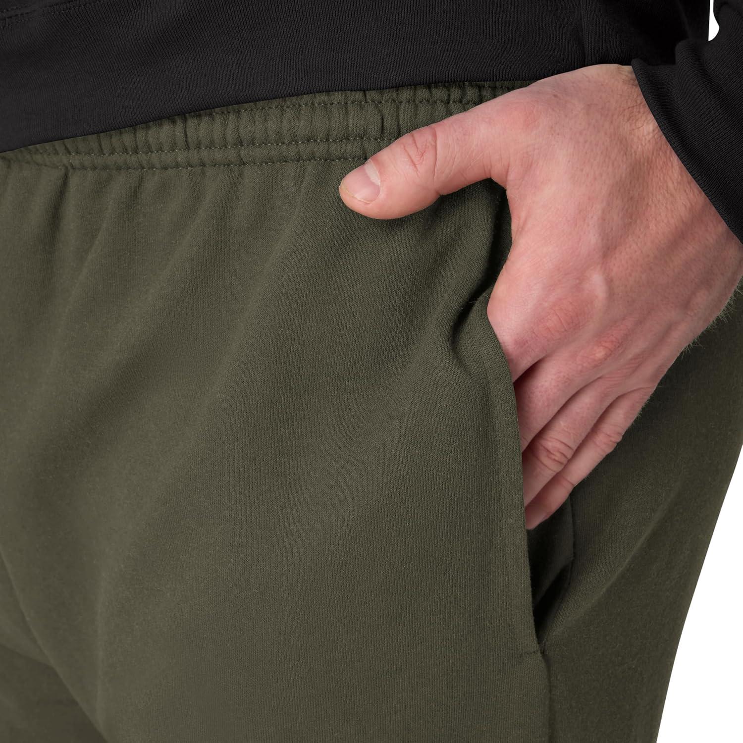 imageHanes Mens EcoSmart Best Sweatpants Athletic Lounge Pants with Cinched Cuffs 1 Or 2 PackFatigue Green