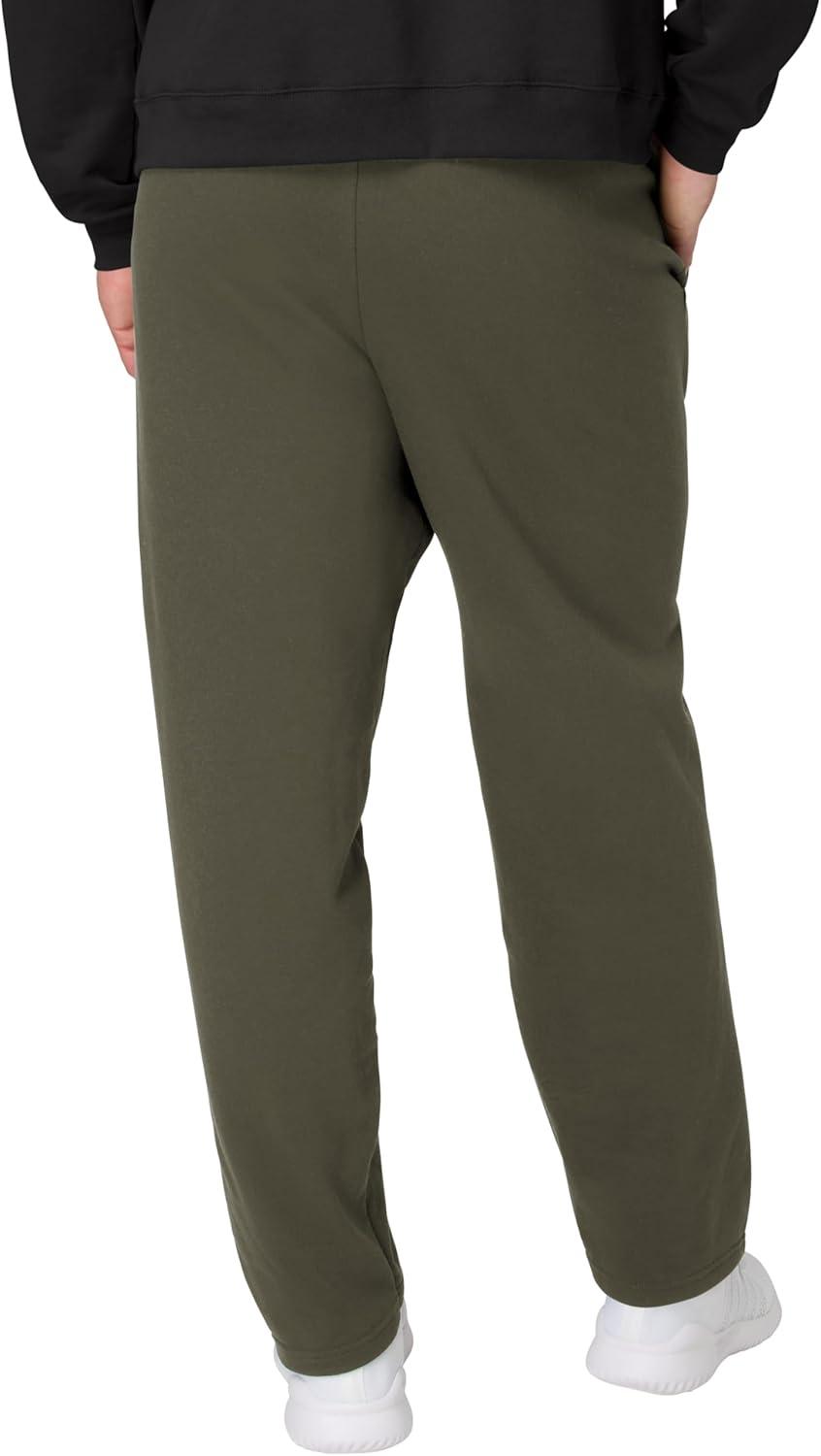 imageHanes Mens EcoSmart Best Sweatpants Athletic Lounge Pants with Cinched Cuffs 1 Or 2 PackFatigue Green