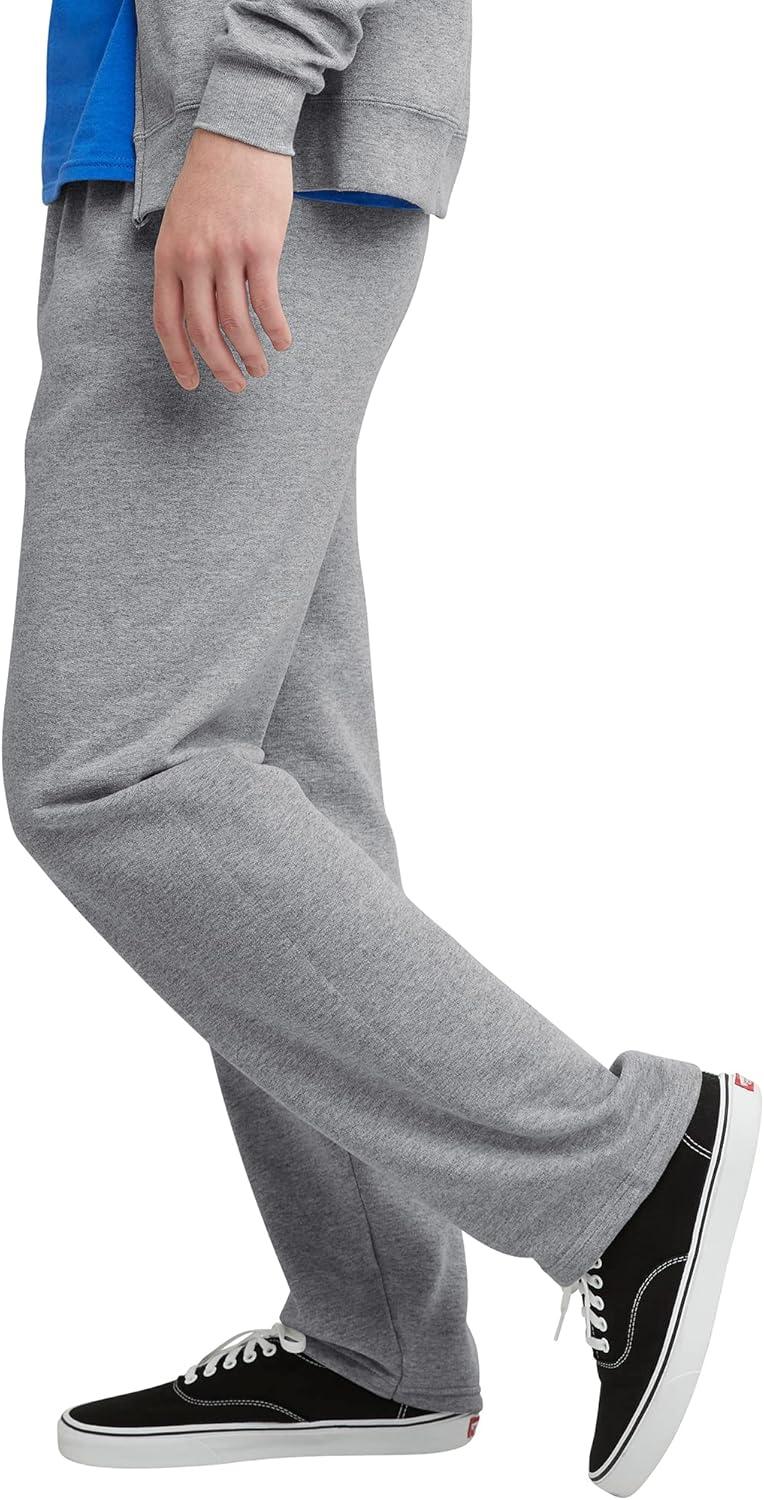 imageHanes Mens EcoSmart Best Sweatpants Athletic Lounge Pants with Cinched Cuffs 1 Or 2 PackLight Steel