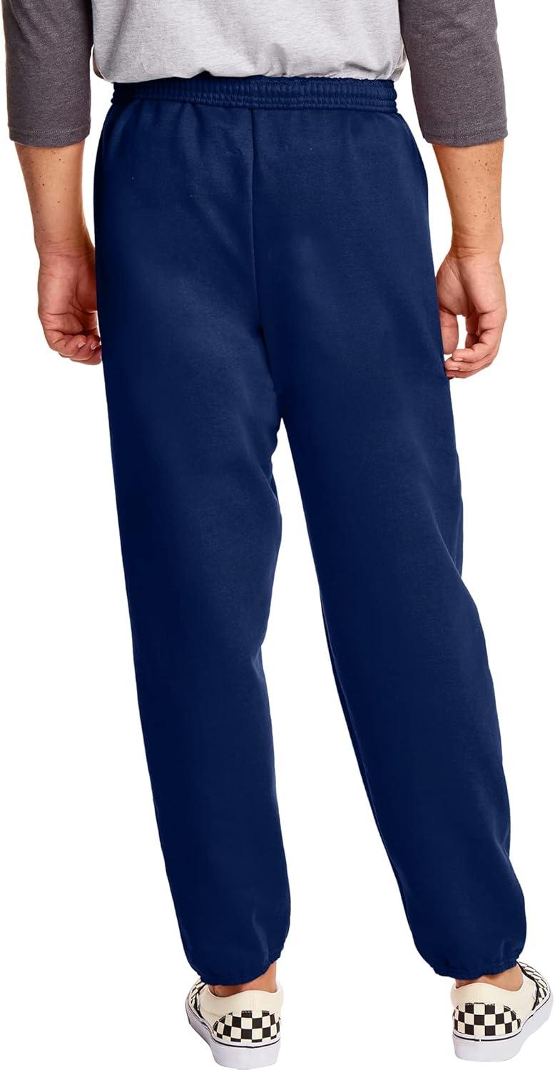 imageHanes Mens EcoSmart Best Sweatpants Athletic Lounge Pants with Cinched Cuffs 1 Or 2 PackLight SteelNavy 2 Pack