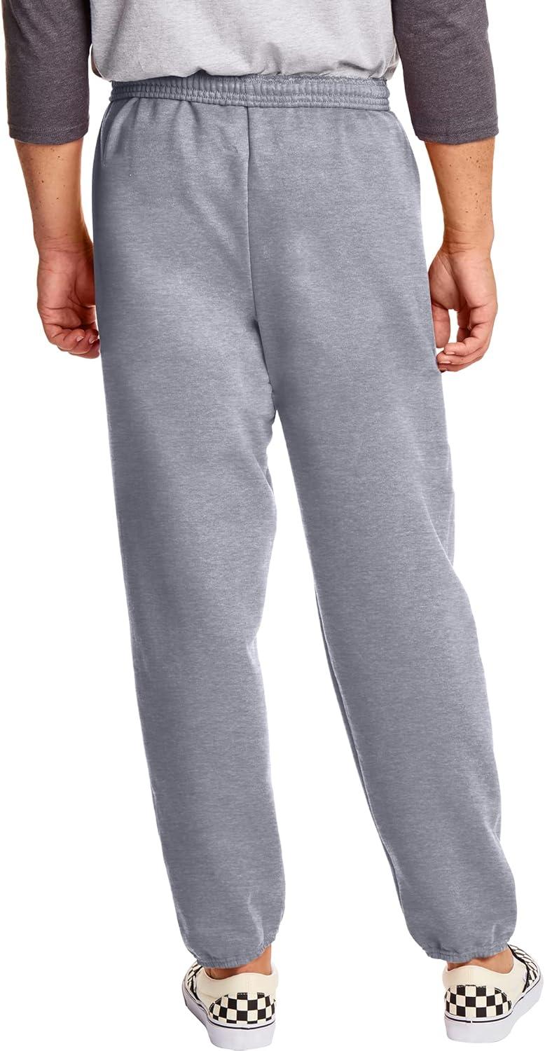 imageHanes Mens EcoSmart Best Sweatpants Athletic Lounge Pants with Cinched Cuffs 1 Or 2 PackLight SteelNavy 2 Pack
