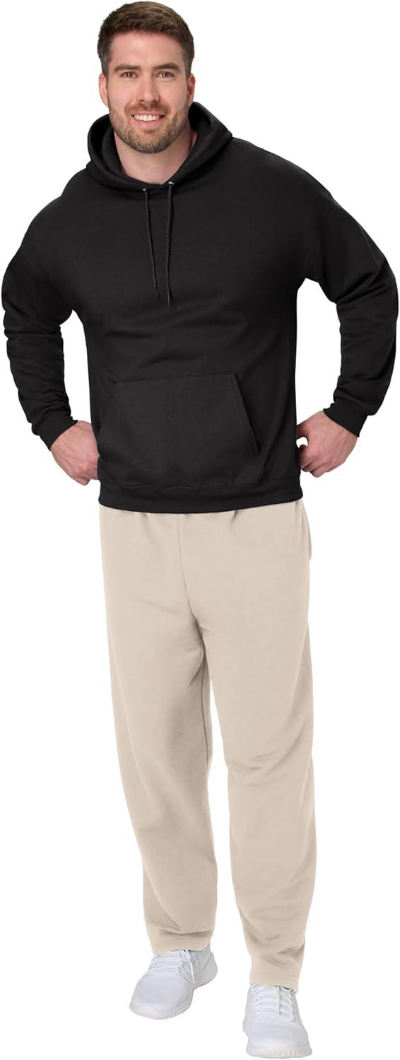imageHanes Mens EcoSmart Best Sweatpants Athletic Lounge Pants with Cinched Cuffs 1 Or 2 PackSand
