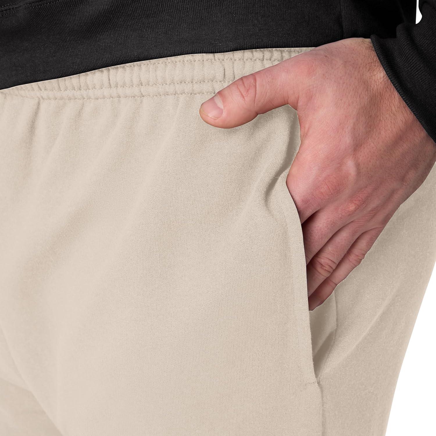 imageHanes Mens EcoSmart Best Sweatpants Athletic Lounge Pants with Cinched Cuffs 1 Or 2 PackSand