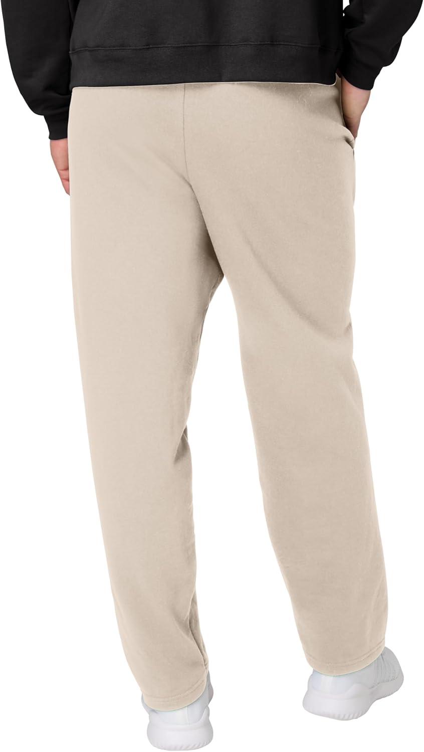 imageHanes Mens EcoSmart Best Sweatpants Athletic Lounge Pants with Cinched Cuffs 1 Or 2 PackSand