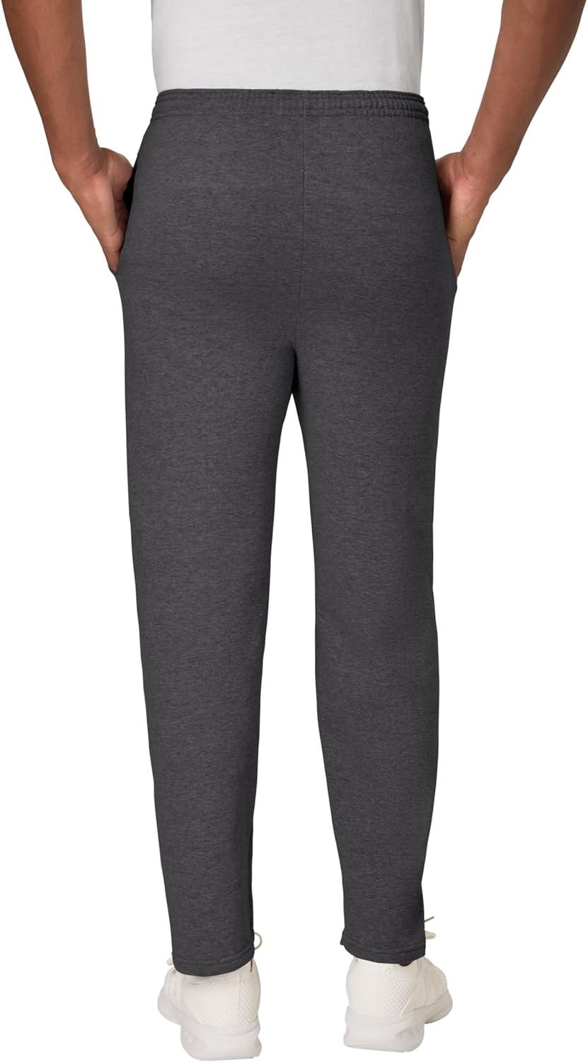 imageHanes Mens EcoSmart Best Sweatpants Athletic Lounge Pants with Cinched Cuffs 1 Or 2 PackSmoke Gray