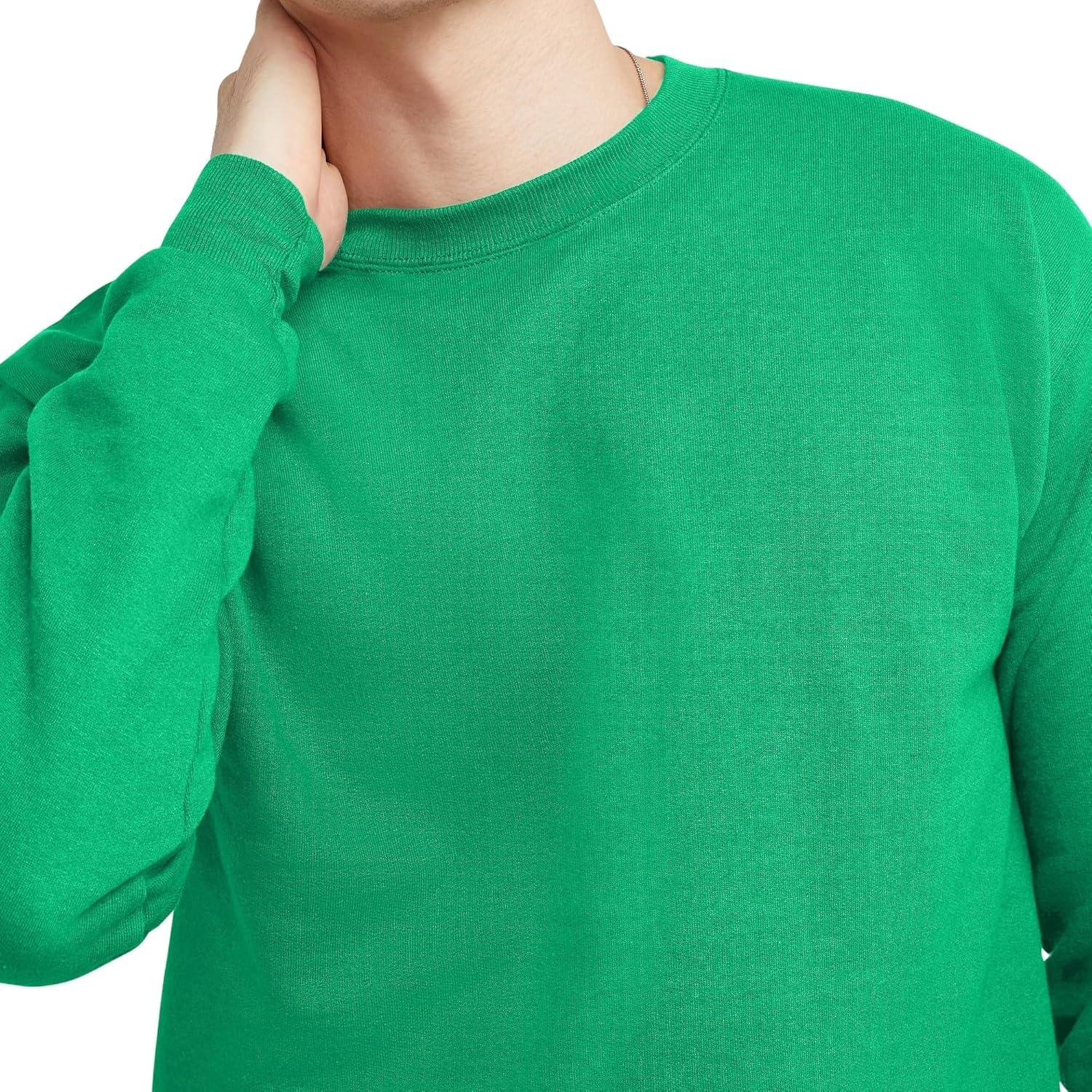 imageHanes Mens EcoSmart Sweatshirt 2 PackKelly Green 1 Pack