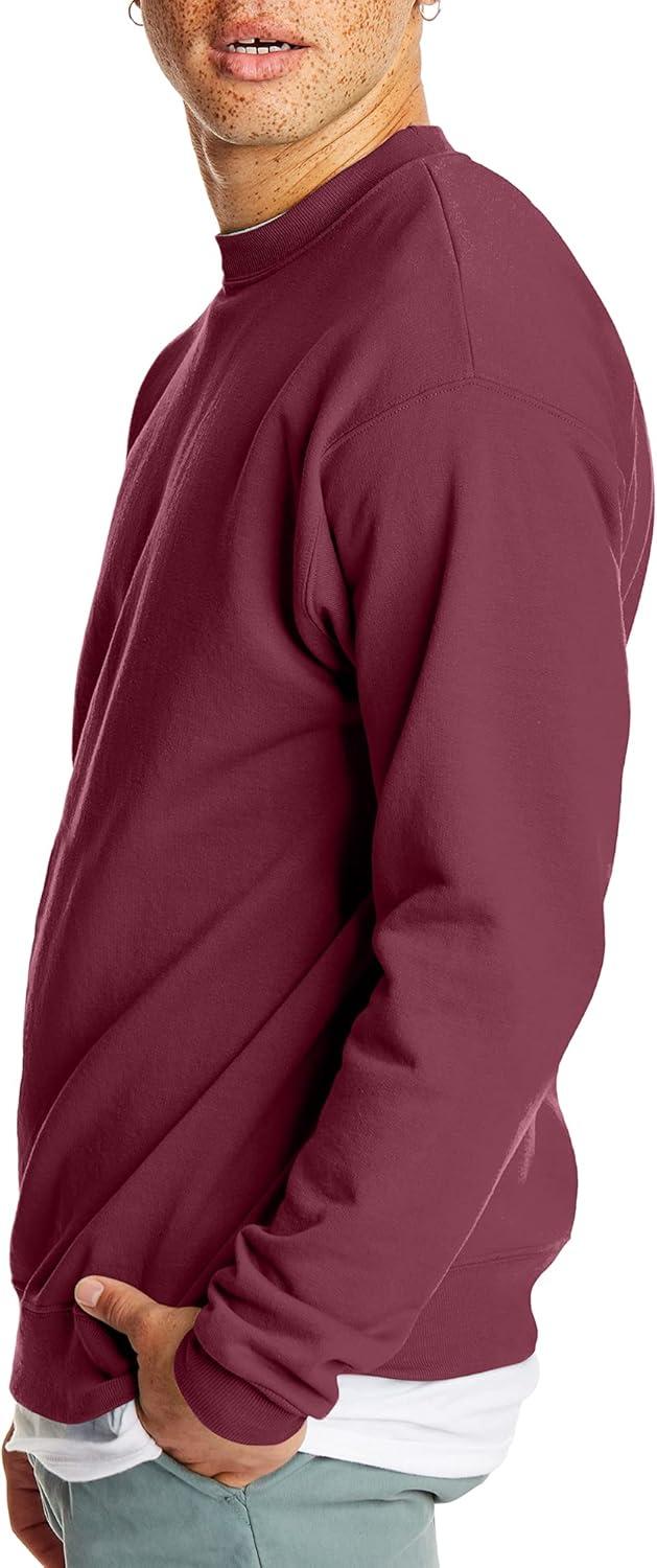 imageHanes Mens EcoSmart Sweatshirt 2 PackMaroon 1 Pack