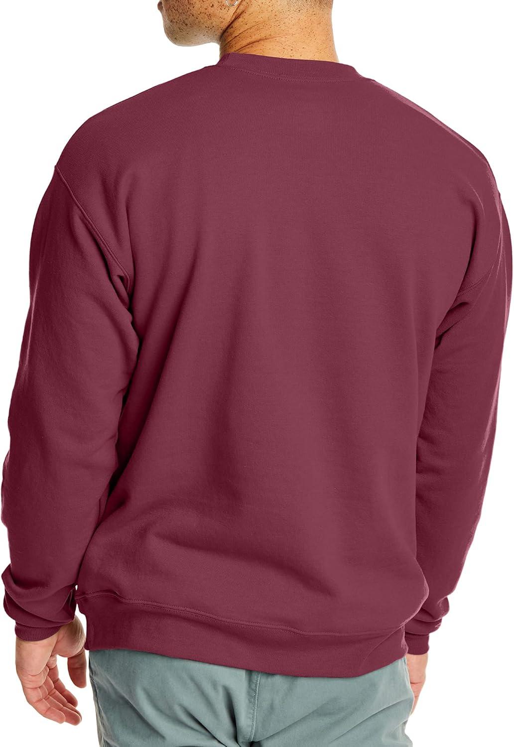 imageHanes Mens EcoSmart Sweatshirt 2 PackMaroon 1 Pack