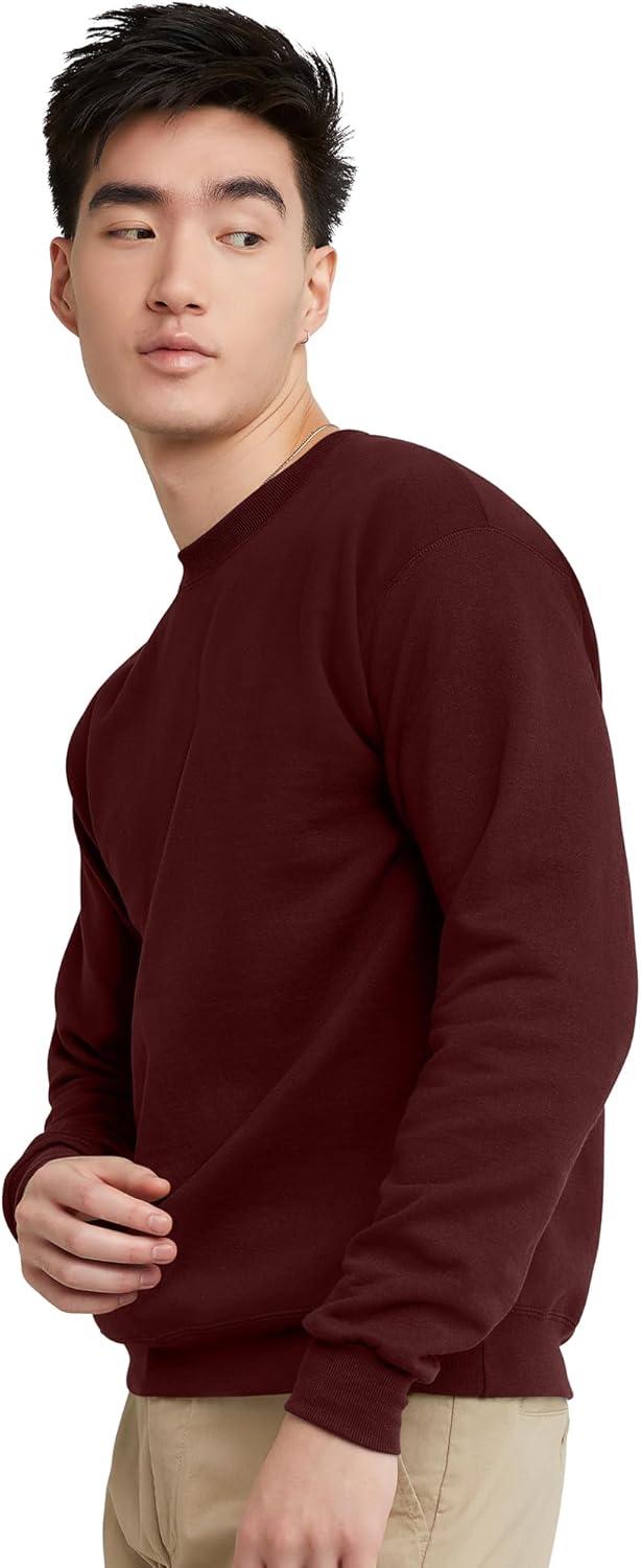 imageHanes Mens EcoSmart Sweatshirt 2 PackMulled Berry 1 Pack