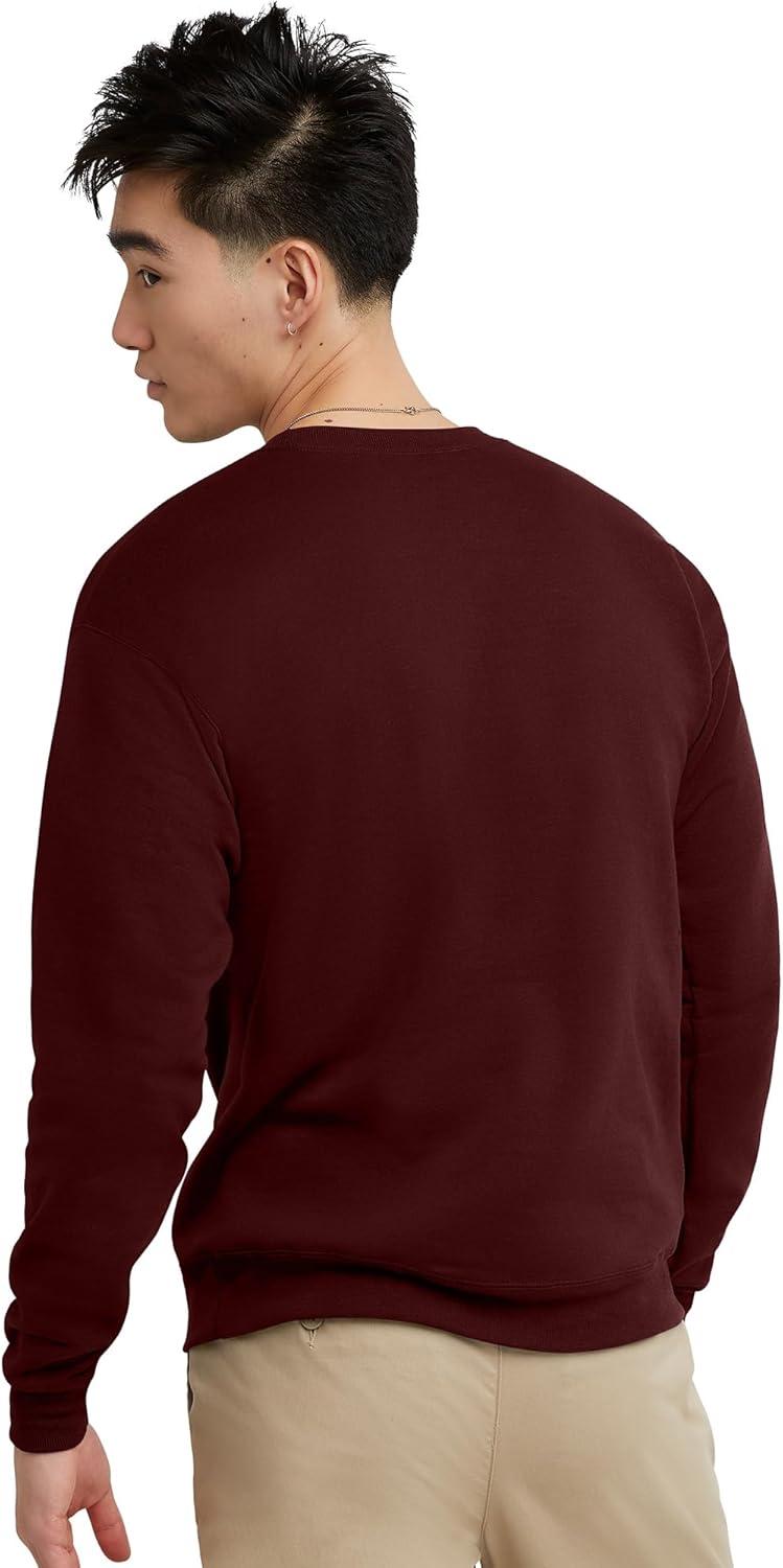 imageHanes Mens EcoSmart Sweatshirt 2 PackMulled Berry 1 Pack