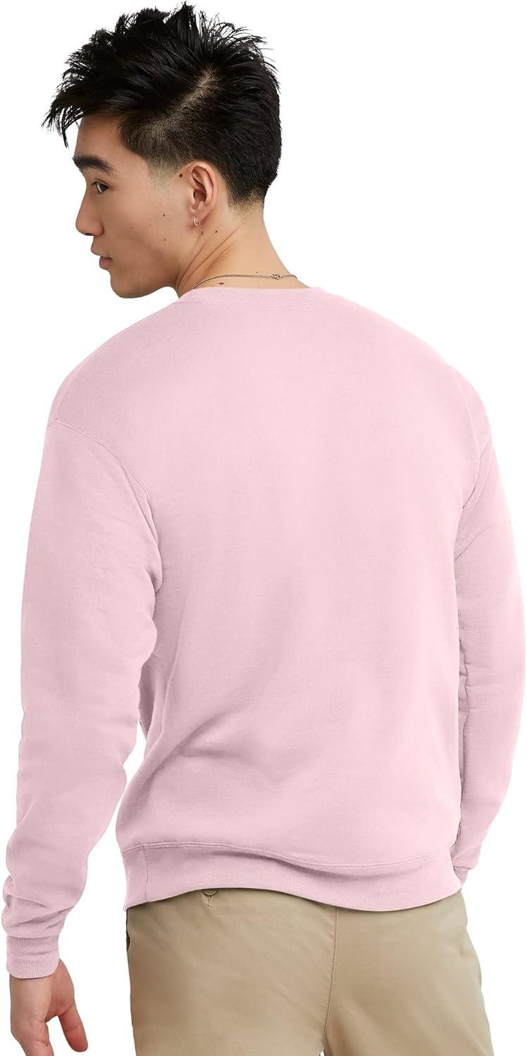 imageHanes Mens EcoSmart Sweatshirt 2 PackPale Pink 1 Pack