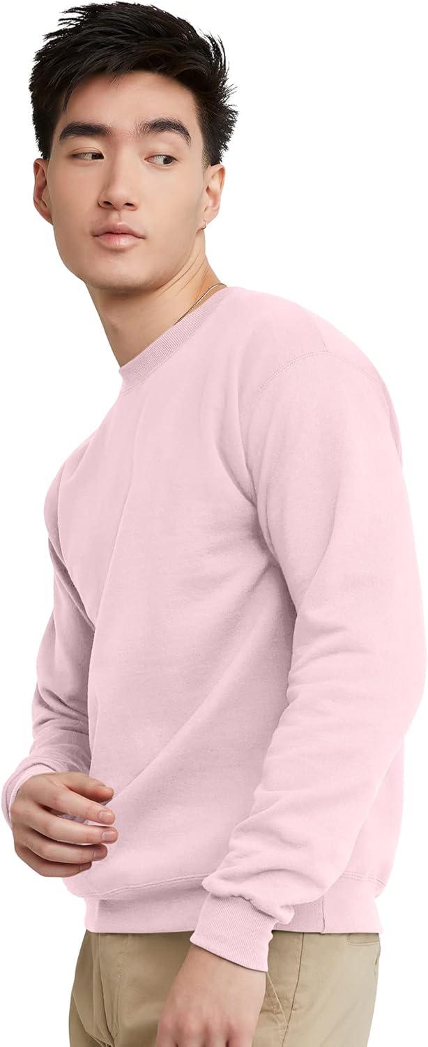 imageHanes Mens EcoSmart Sweatshirt 2 PackPale Pink 1 Pack