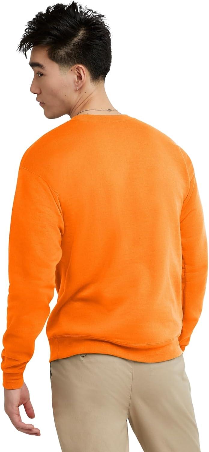 imageHanes Mens EcoSmart Sweatshirt 2 PackSafety Orange 1 Pack