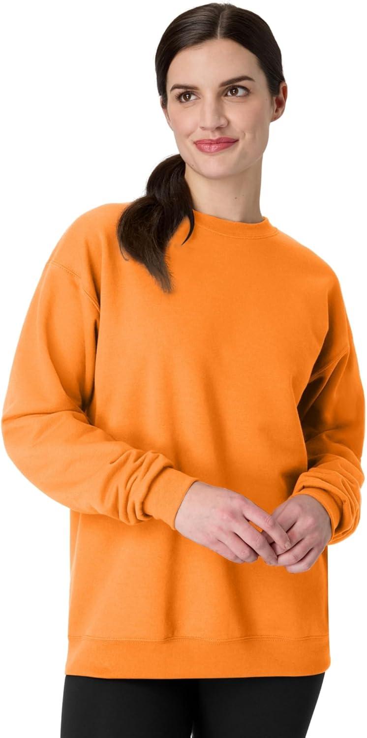 imageHanes Mens EcoSmart Sweatshirt 2 PackSafety Orange 1 Pack