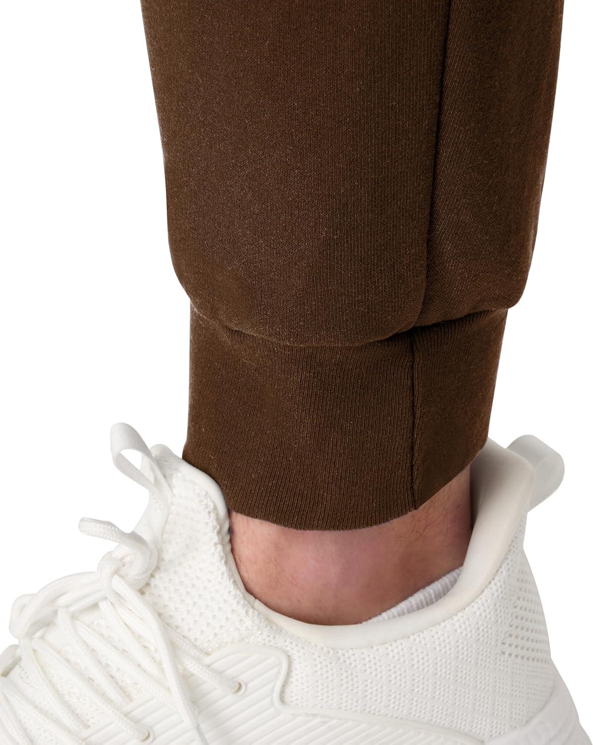 imageHanes Mens Joggers EcoSmart Fleece Sweatpants for Men Mens Lounge Pants 305quotArmy Brown