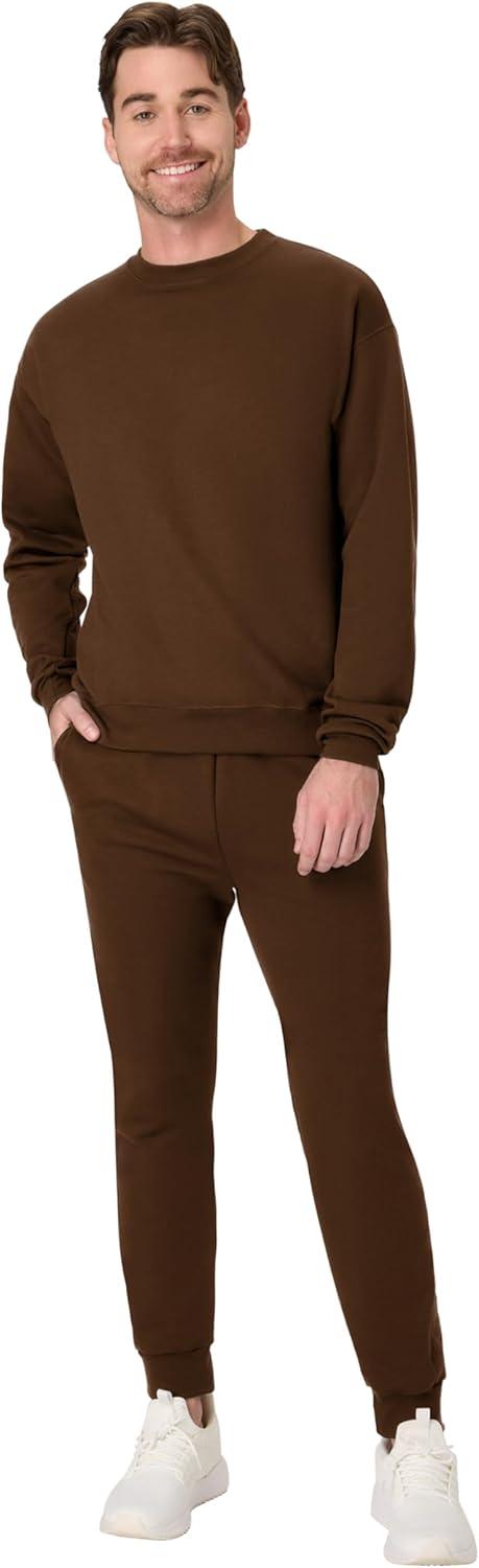 imageHanes Mens Joggers EcoSmart Fleece Sweatpants for Men Mens Lounge Pants 305quotArmy Brown