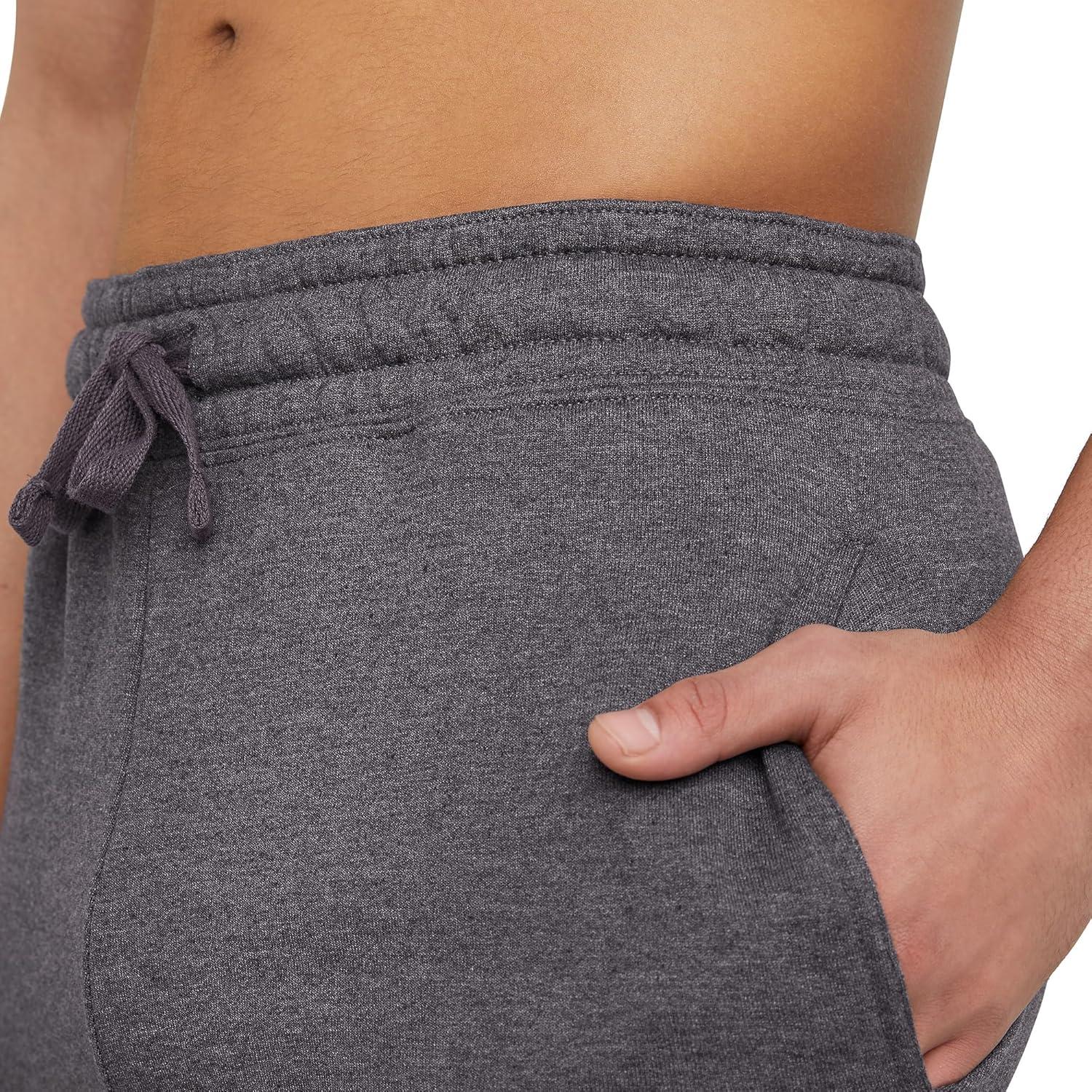 imageHanes Mens Joggers EcoSmart Fleece Sweatpants for Men Mens Lounge Pants 305quotCharcoal Heather
