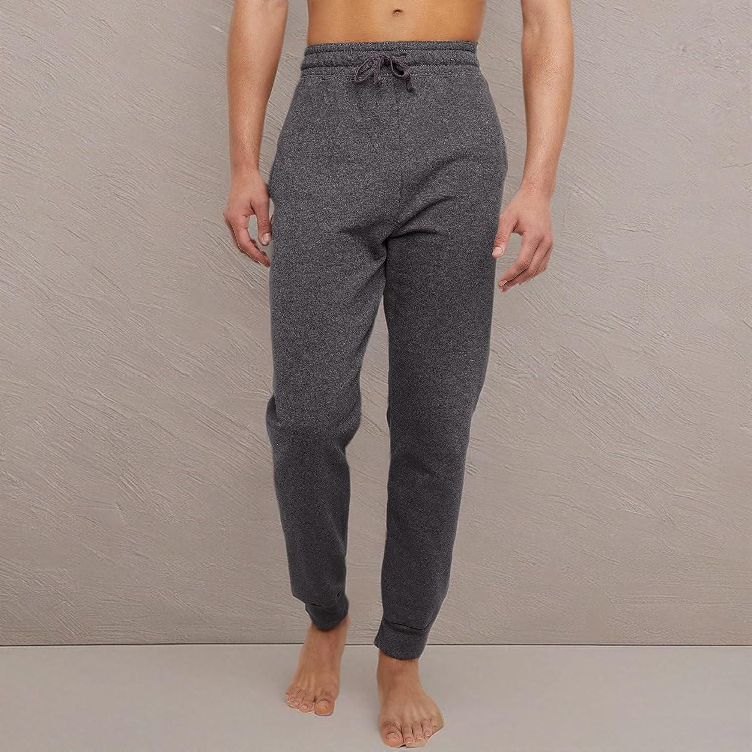 imageHanes Mens Joggers EcoSmart Fleece Sweatpants for Men Mens Lounge Pants 305quotCharcoal Heather