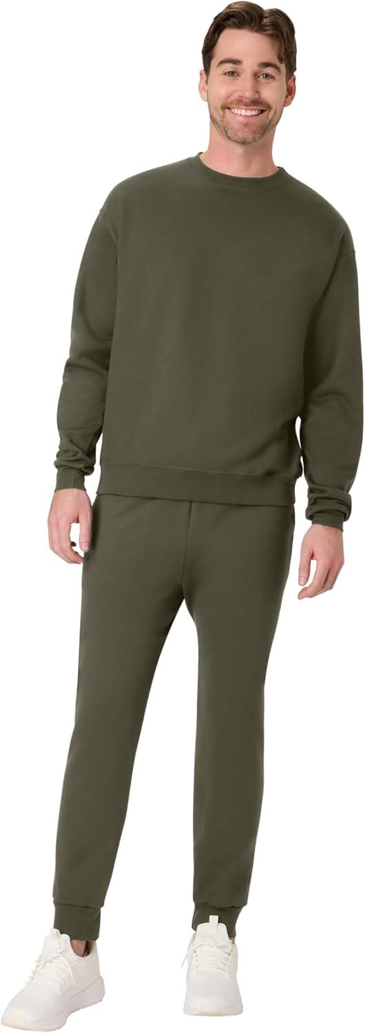 imageHanes Mens Joggers EcoSmart Fleece Sweatpants for Men Mens Lounge Pants 305quotFatigue Green