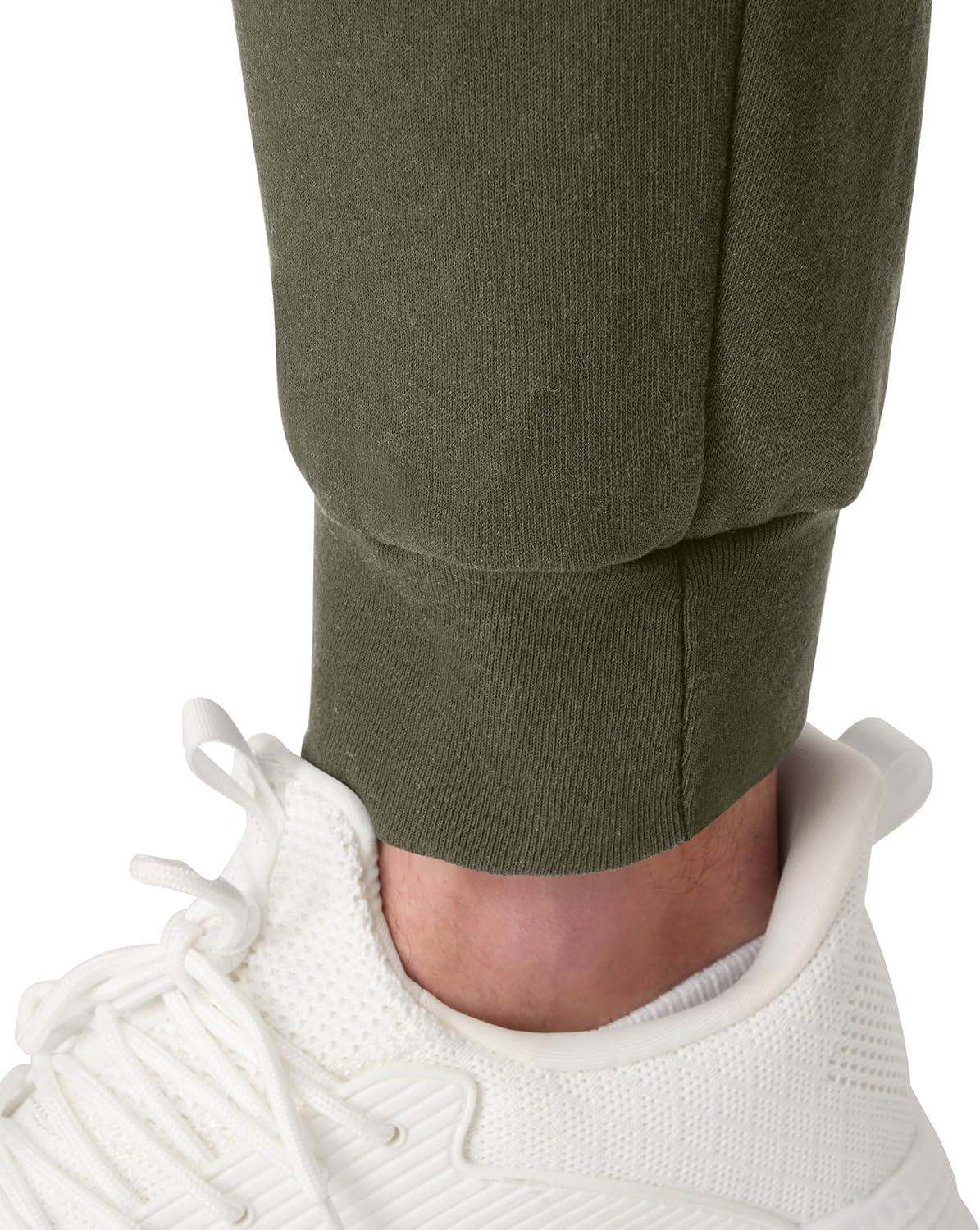 imageHanes Mens Joggers EcoSmart Fleece Sweatpants for Men Mens Lounge Pants 305quotFatigue Green