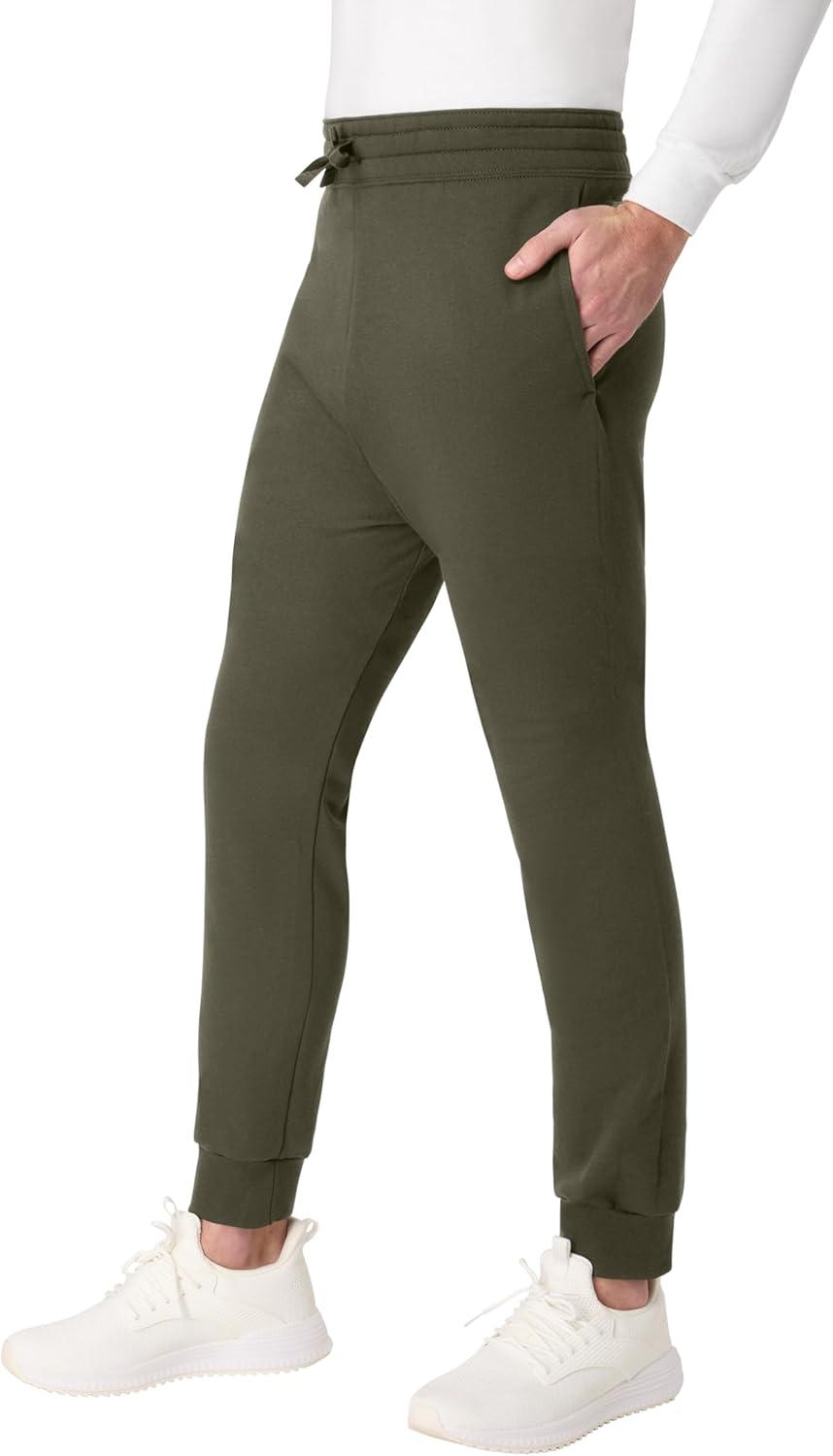 imageHanes Mens Joggers EcoSmart Fleece Sweatpants for Men Mens Lounge Pants 305quotFatigue Green