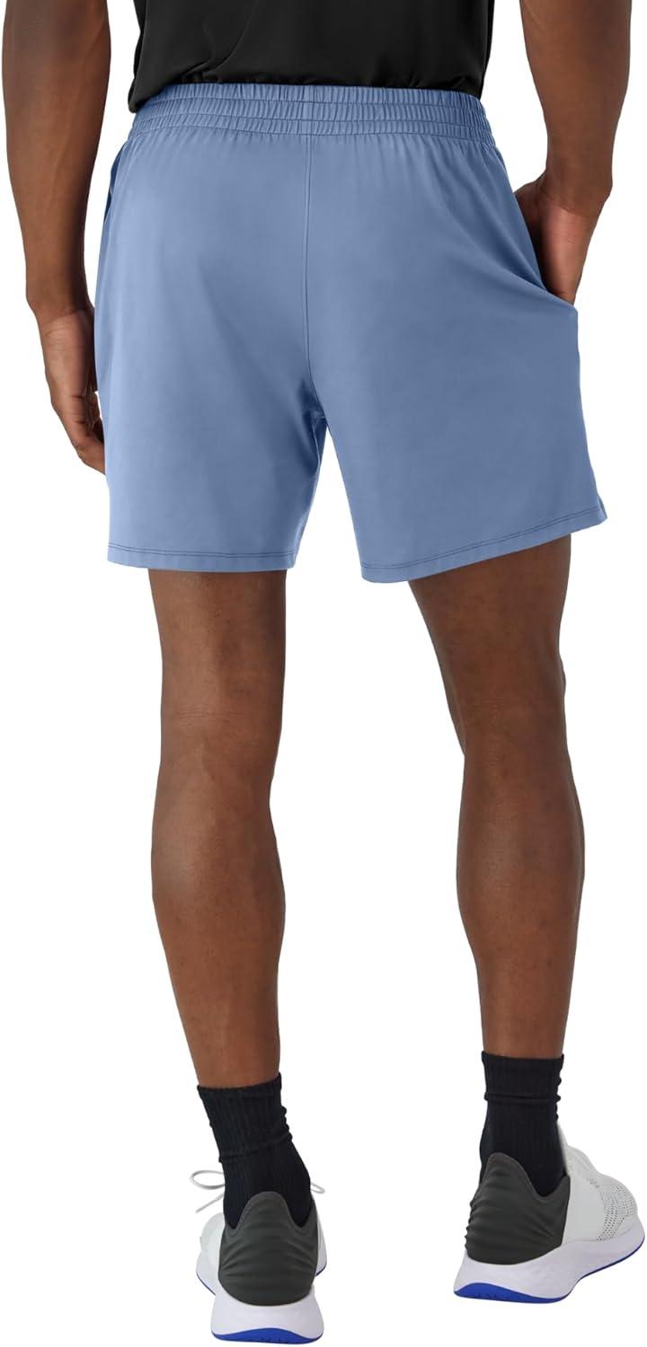 imageHanes Mens Moves Performance Shorts Athletic MoistureWicking Shorts with Pockets 6 InseamBlue Dive