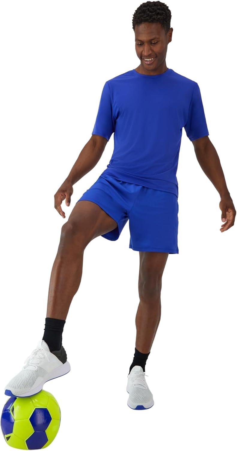 imageHanes Mens Moves Performance Shorts Athletic MoistureWicking Shorts with Pockets 6 InseamDeep Royal