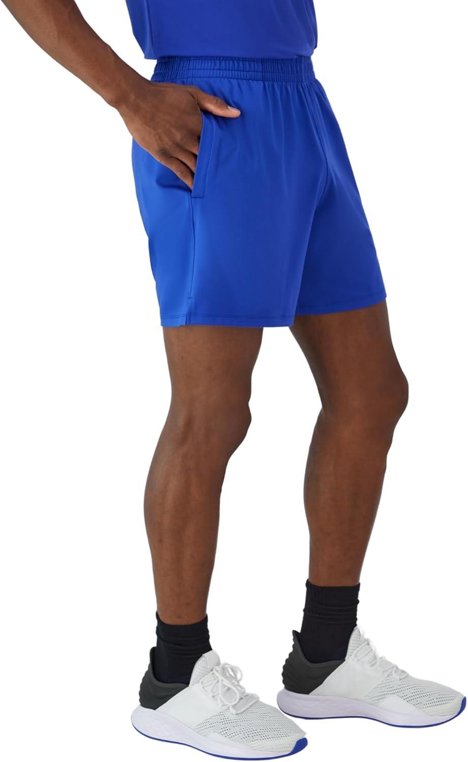 imageHanes Mens Moves Performance Shorts Athletic MoistureWicking Shorts with Pockets 6 InseamDeep Royal