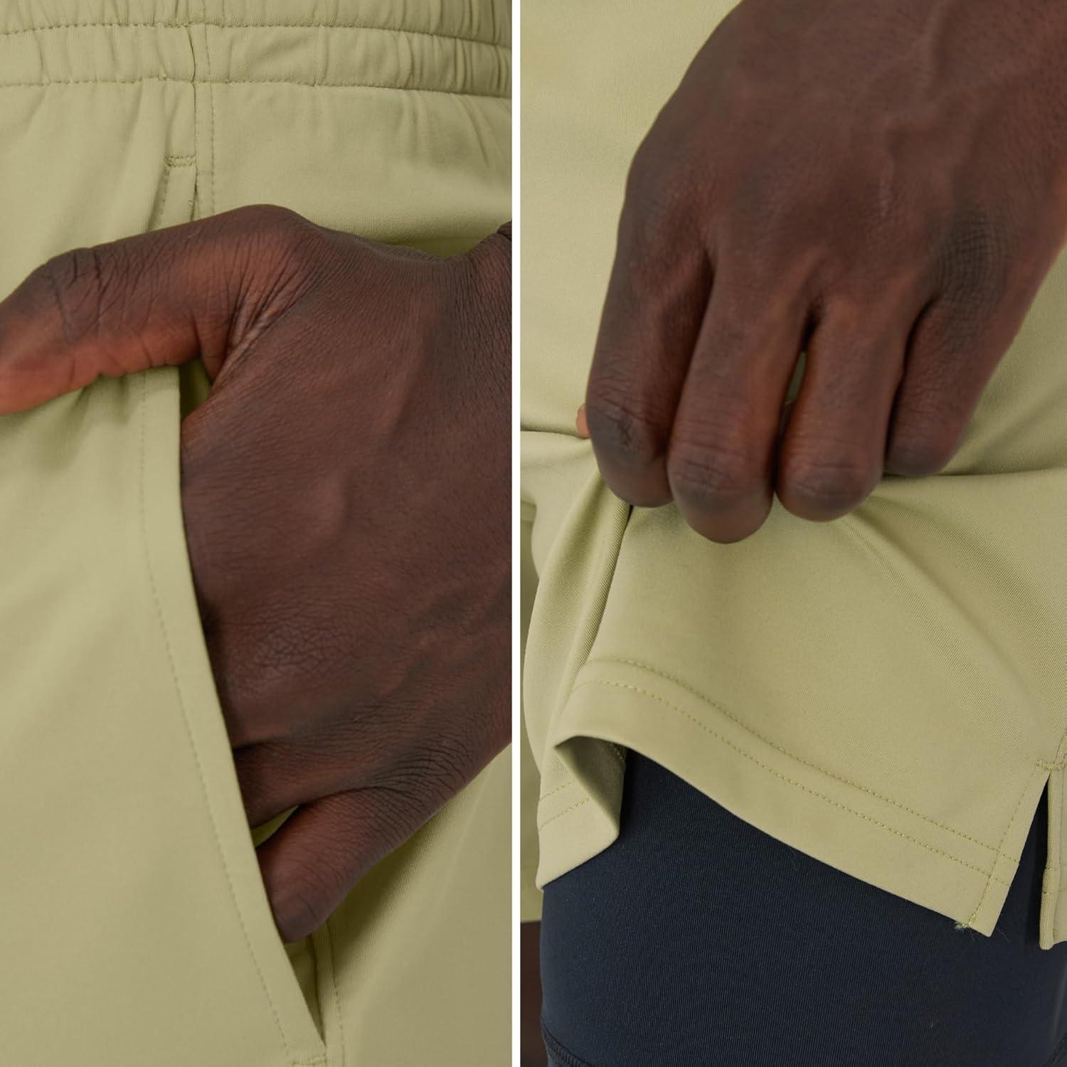 imageHanes Mens Moves Workout Boxer Brief Liner ampamp Total Support Pouch MoistureWicking Shorts 5 InseamAlfalfaBlack