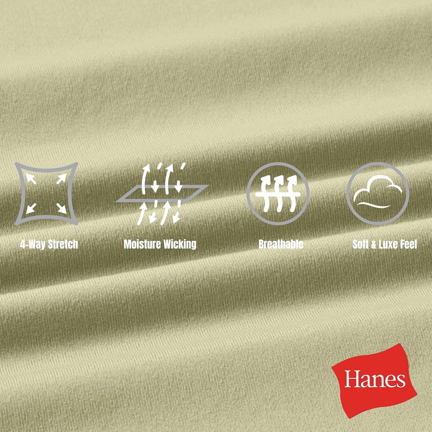 imageHanes Mens Moves Workout Boxer Brief Liner ampamp Total Support Pouch MoistureWicking Shorts 5 InseamAlfalfaBlack