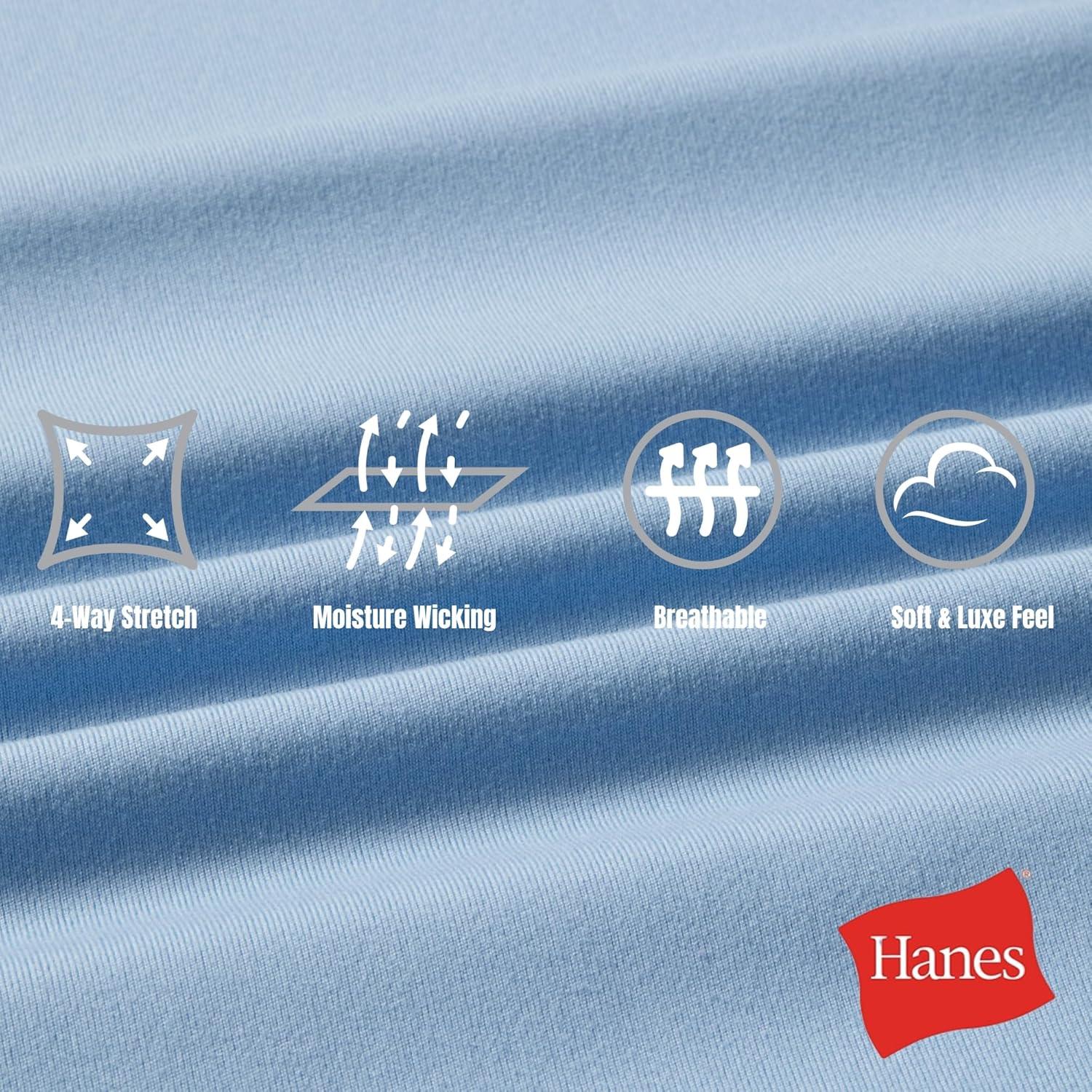 imageHanes Mens Moves Workout Boxer Brief Liner ampamp Total Support Pouch MoistureWicking Shorts 5 InseamUpstate BlueBlack