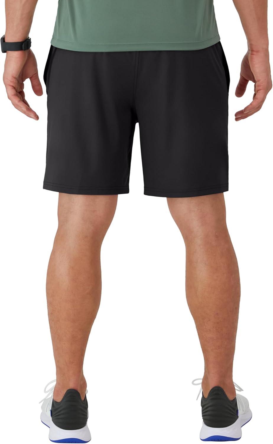 imageHanes Mens Moves Workout Boxer Brief Liner ampamp Total Support Pouch MoistureWicking Shorts 7 InseamBlack