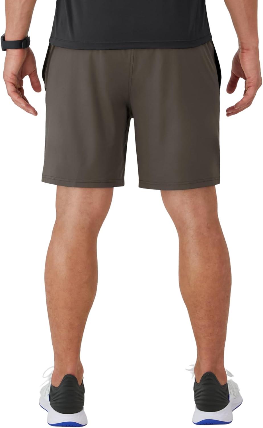 imageHanes Mens Moves Workout Boxer Brief Liner ampamp Total Support Pouch MoistureWicking Shorts 7 InseamGrey Encore